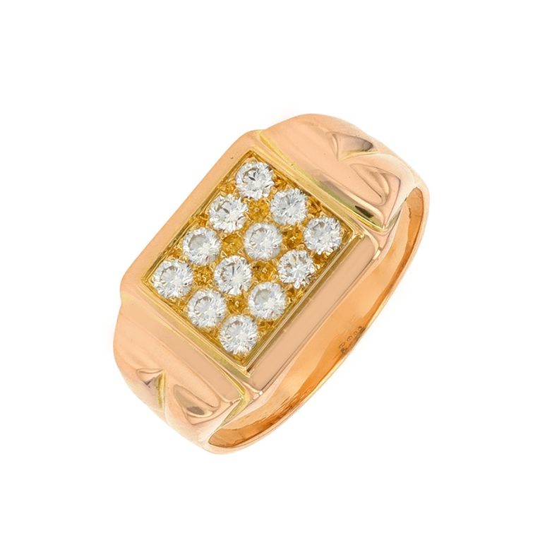Bague diamants 0.60 carat  or jaune 8.56g Comme neuf -  reconditionné disponible sur Gemme Les Bijoux